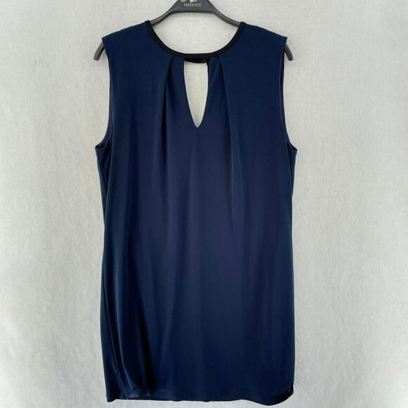 Kut From The Kloth Mini Dress Womens 8 Navy Blue Sleeveless Keyhole Round Neck - Picture 1 of 9